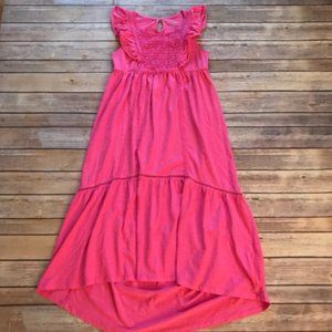 Cat And Jack Girl's High-low Pink Dress L 10/12